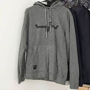 Kimes Ranch Gray Hoodie with Black Embroidery